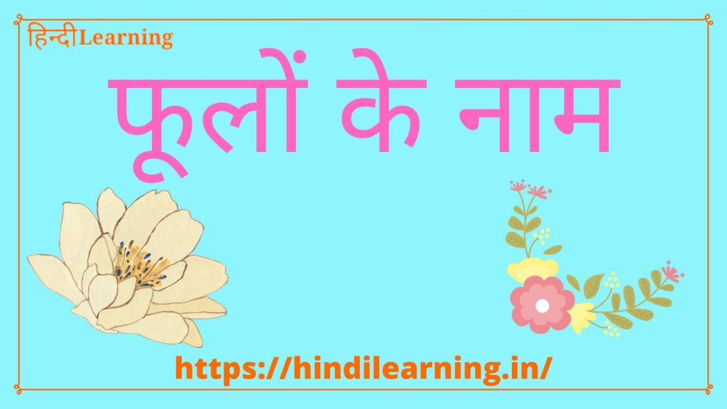 Flowers Name in Hindi