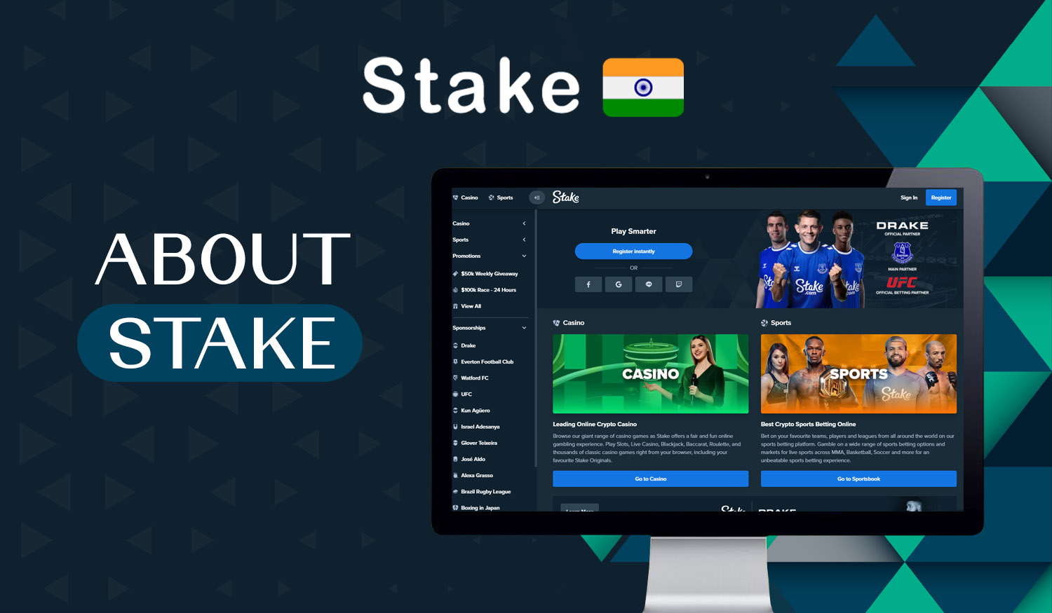 General information about the bookmaker Stake for users from India