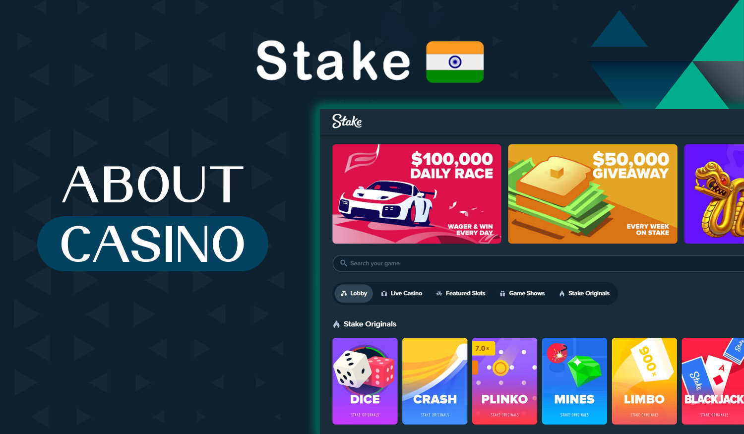 General information about Stake Casino for users from India