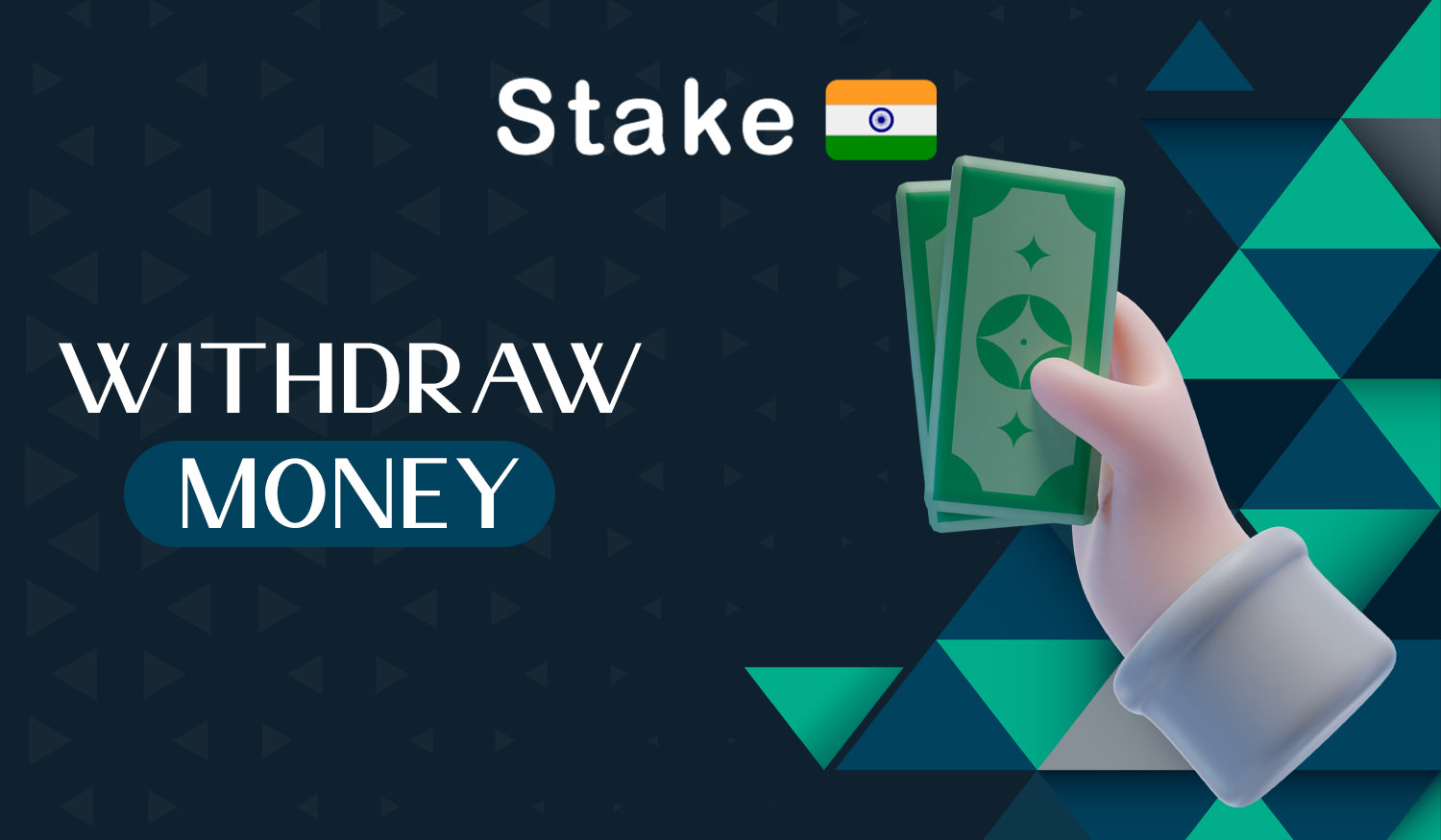 Withdrawal methods and amounts available to indian customers on Stake