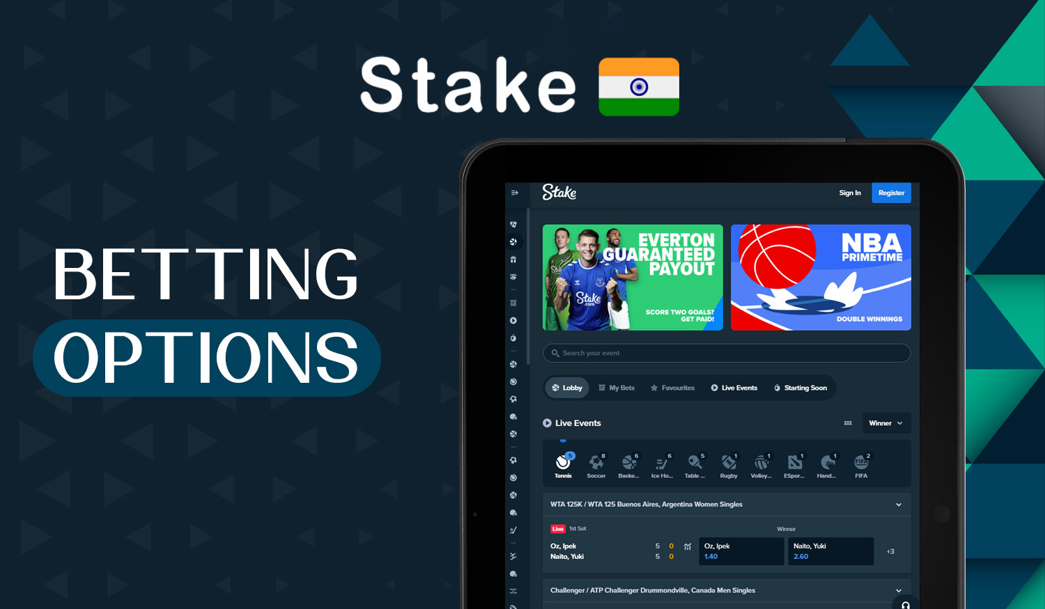 Most popular Betting Options available on Stake for all Indian users