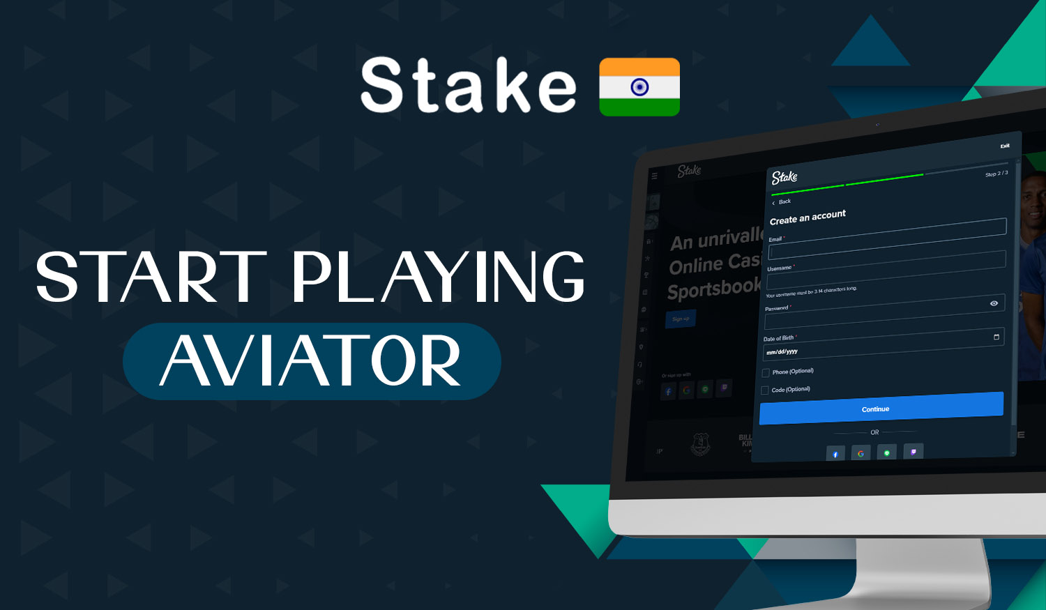 Instructions to start playing Aviator at Stake casino