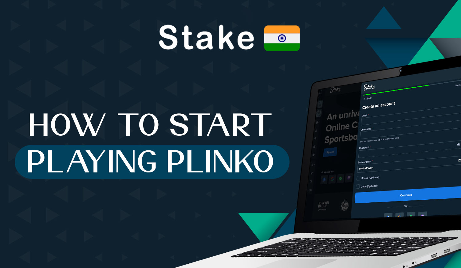 Step-by-step instructions for starting a Plinko Stake game
