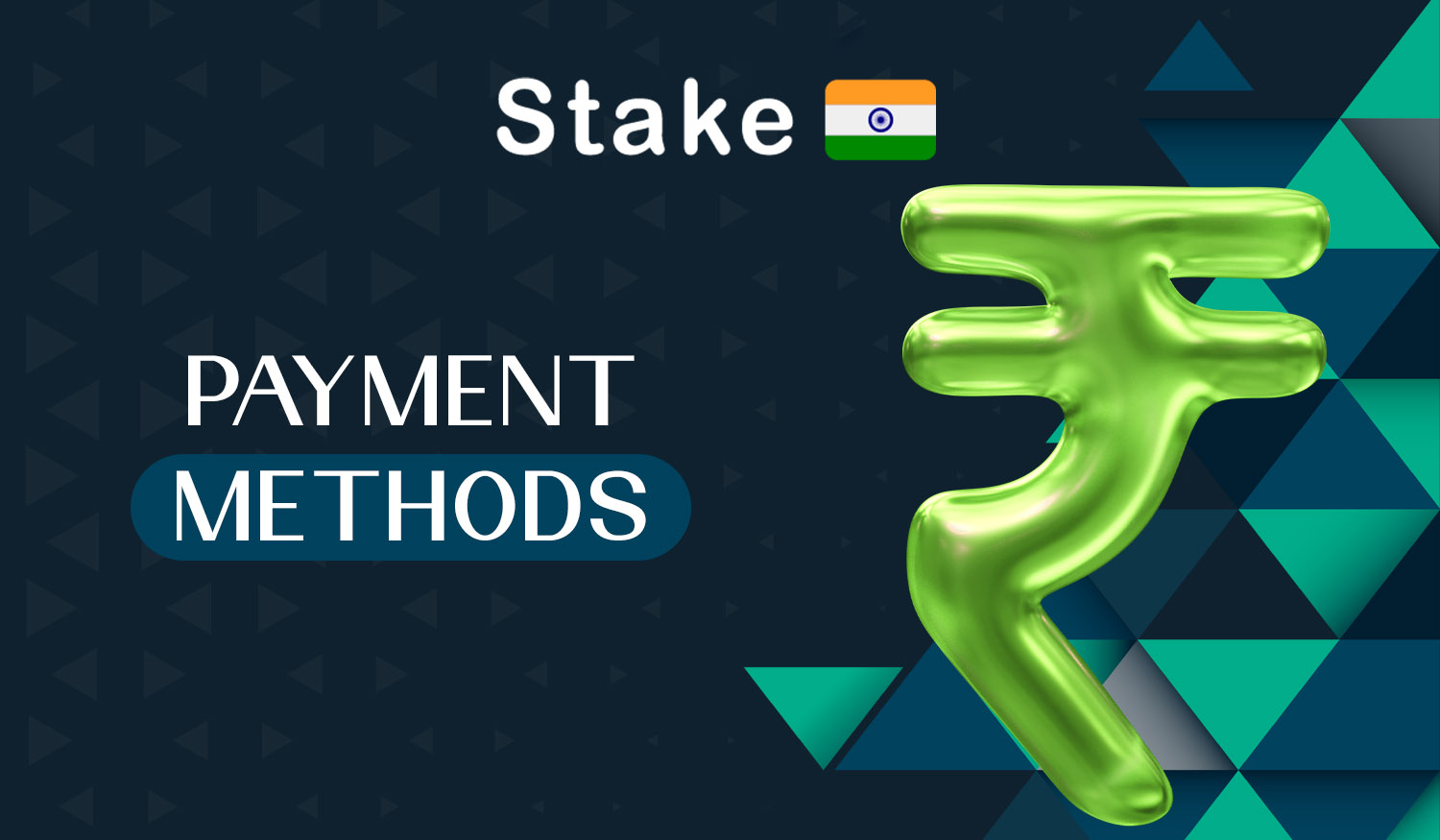 Payment methods for deposits and withdrawals from Stake account