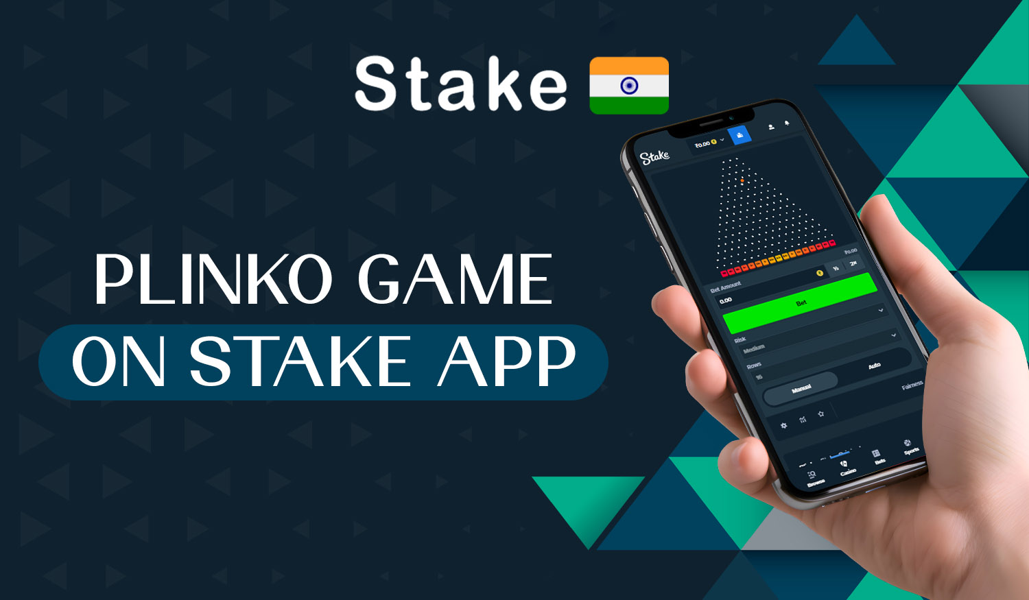Playing at Plinko with Stake mobile app