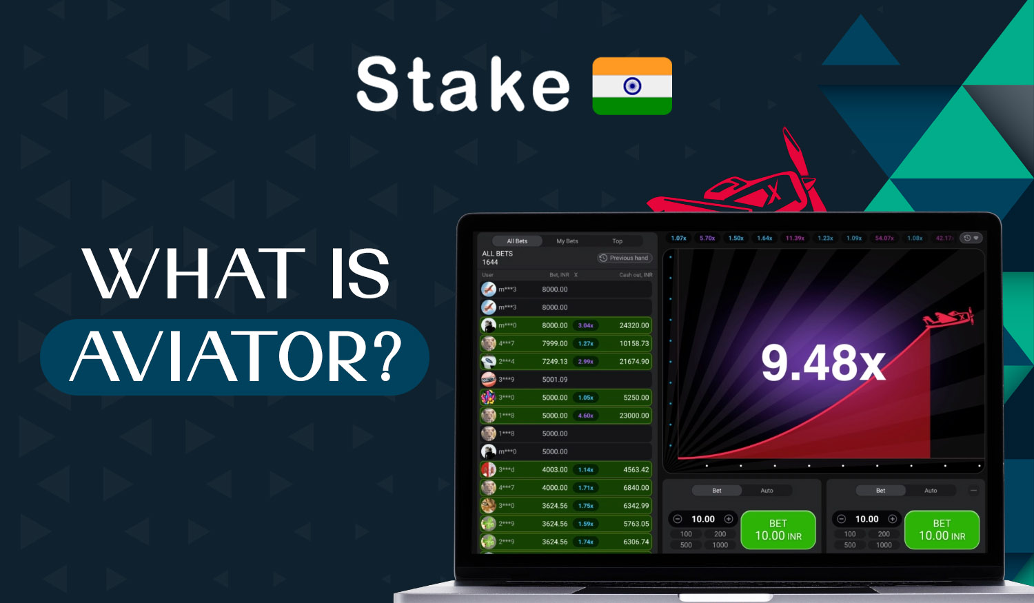 Aviator game on online casino Stake