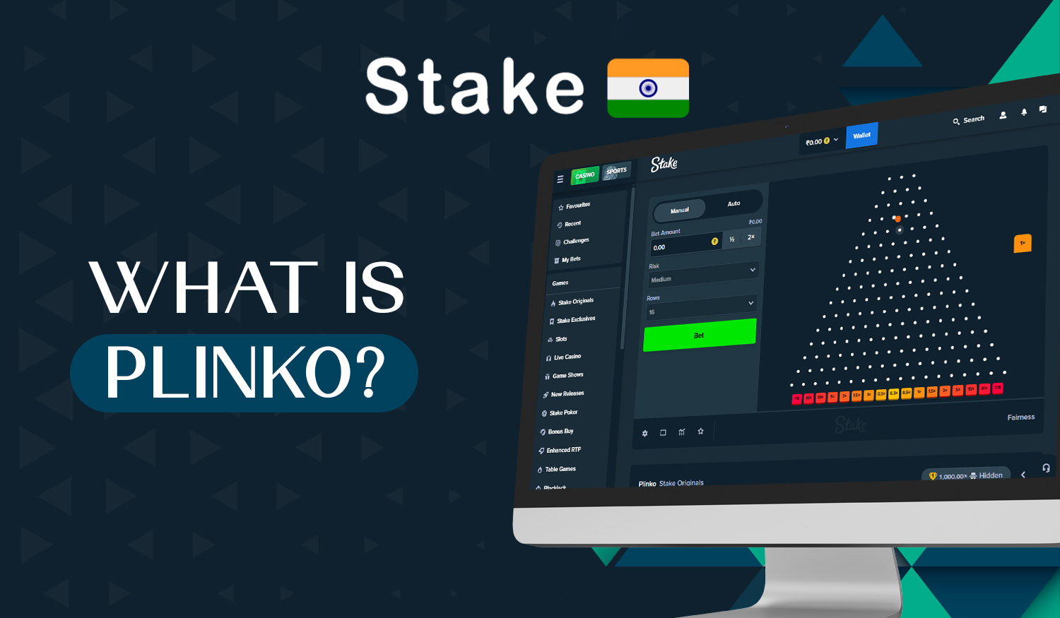 Features of the Plinko game available on Stake